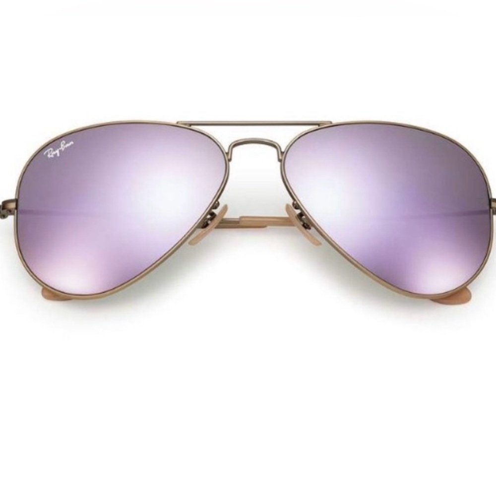 Ray Ban Aviator Lavender Lilac Mirrored Flash Large Sunglasses Rare color